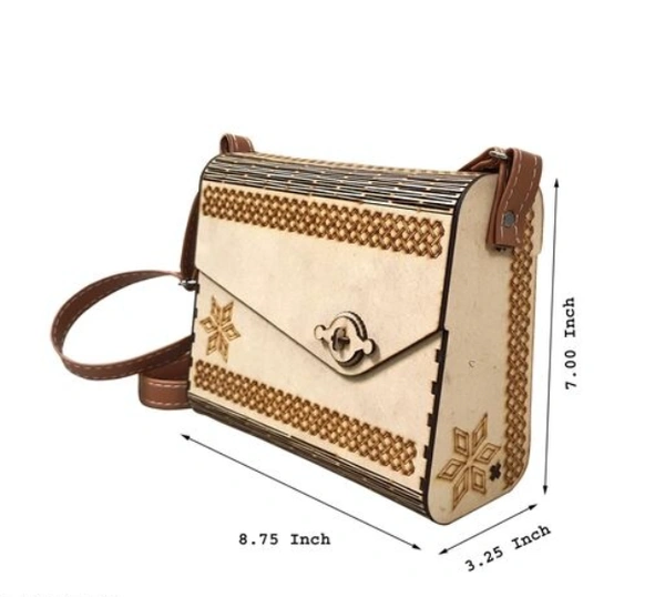 KIZLYER Decorative Lesser Cutting Wooden Purse Wooden Clutch For Girls And Women - Free Size, Wooden, Clutch, pack of 1